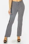 Calca Dwz Flare Detalhe Couro Lateral