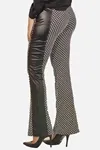 Calca Dwz Flare Detalhe Couro Lateral
