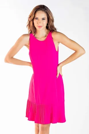 Vestido Dwz Mid Barra Plissada