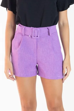 Short Dwz Linho com Cinto