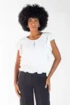 Blusa Dwz Manga Babado com Lastex