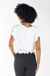 Blusa Dwz Manga Babado com Lastex