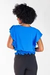 Blusa Dwz Manga Babado com Lastex