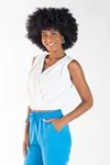 Cropped Dwz com Elastico Transpassado