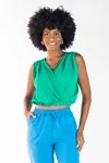 Cropped Dwz com Elastico Transpassado