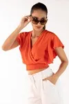 Cropped Dwz Transpassado com Lastex