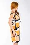 Vestido Dwz Manga Babado Estampado