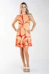 Vestido DWZ Curto Plissado na barra