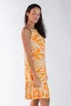 Vestido DWZ Curto Plissado na barra