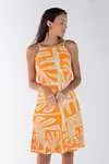 Vestido DWZ Curto Plissado na barra
