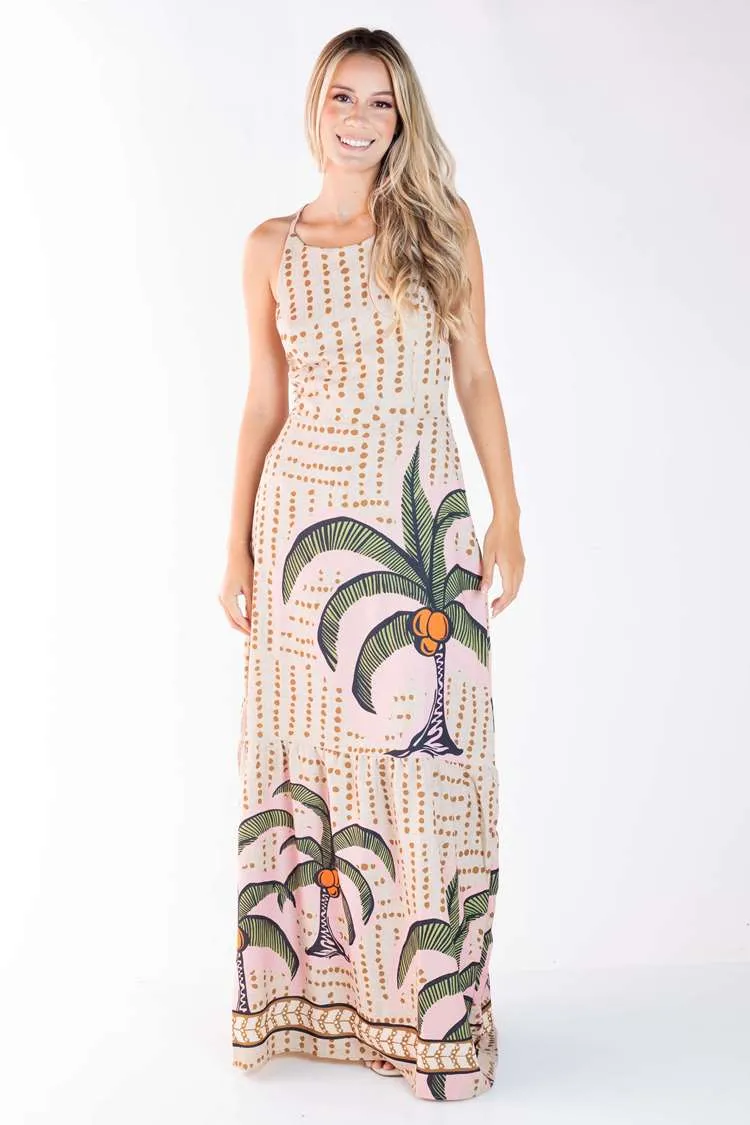 Vestido Dwz Estampa Coqueiro