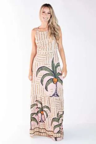 Vestido Dwz Estampa Coqueiro