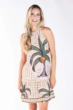 Vestido Dwz Linho com Amarracao