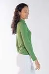 Blusa Dwz de Malha Mg Longa Gola Alta