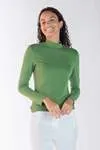 Blusa Dwz de Malha Mg Longa Gola Alta
