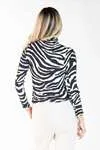 Blusa Dwz Manga Longa de Malha Zebra