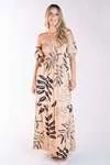 Vestido Dwz Longo Estampa Lastex