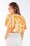 Cropped Dwz Estampado com Elastico