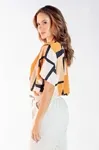 Cropped Dwz Estampado com Elastico