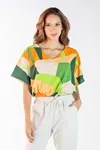 Cropped Dwz Estampado com Elastico