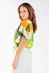 Cropped Dwz Estampado com Elastico
