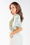 Cropped Dwz Estampado com Elastico