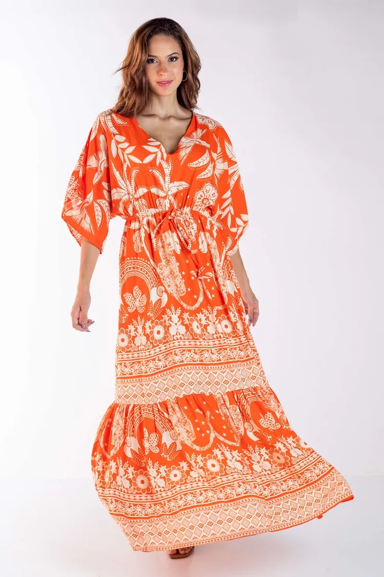Vestido Dwz Longo Estampado