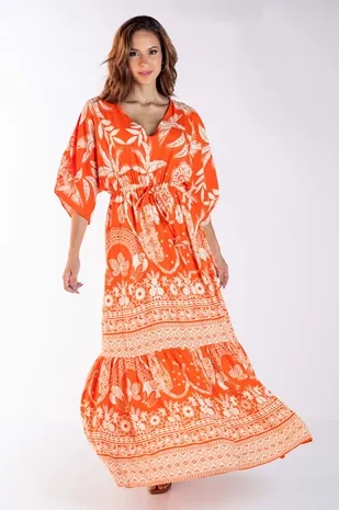 Vestido Dwz Longo Estampado