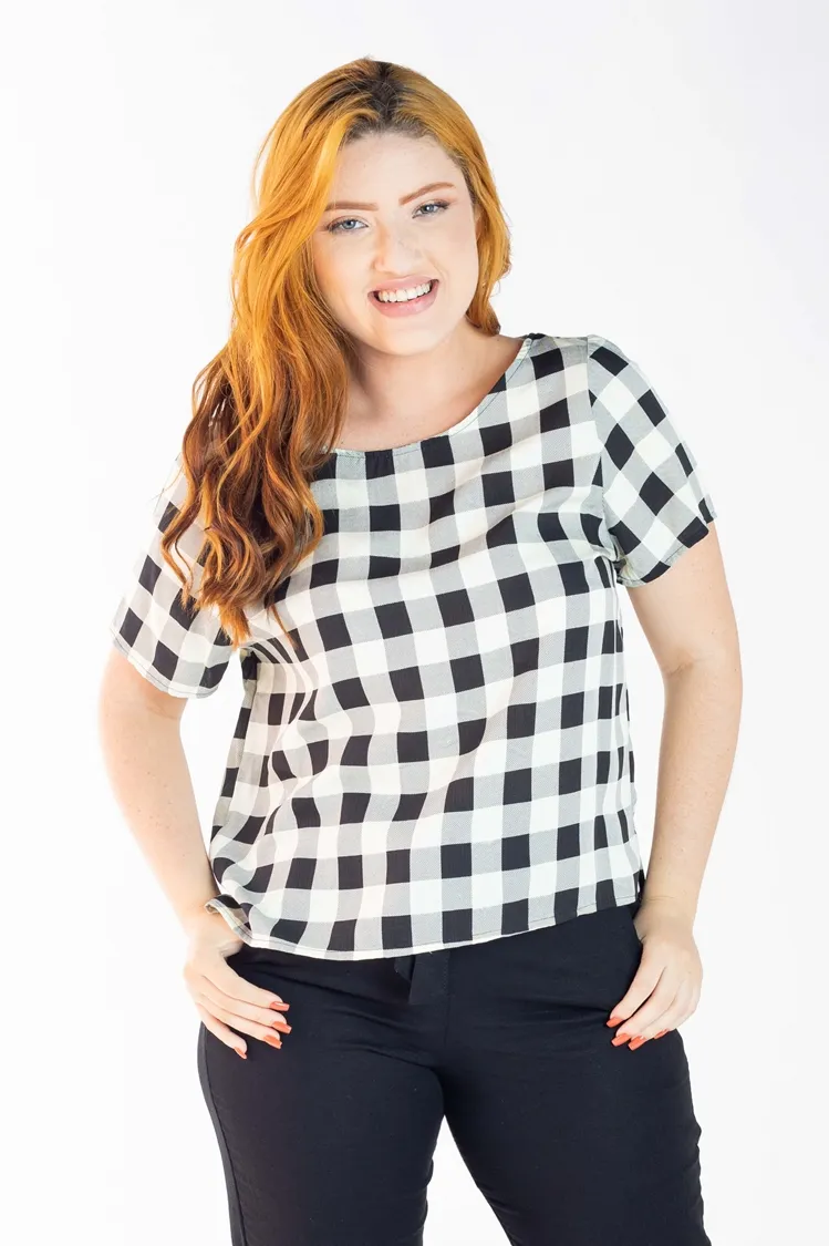 Blusa Dwz Senhora Xadrez