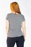 Blusa Dwz Manga Curta Estampada pied Poule de Malha