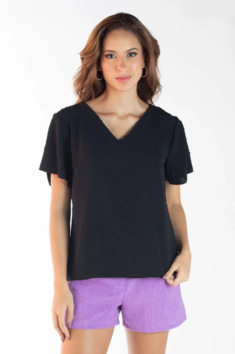 Blusa Dwz Manga Curta Gola v