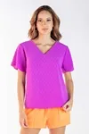 Blusa Dwz Manga Curta Gola v
