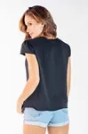 Blusa Dwz Manga Curta Abertura Frontal