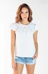 Blusa Dwz Manga Curta Abertura Frontal