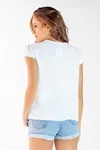 Blusa Dwz Manga Curta Abertura Frontal