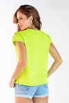 Blusa Dwz Manga Curta Abertura Frontal