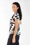 Blusa Dwz Manga Curta Estampada