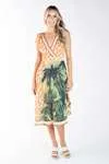 Vestido Dwz Transpassado Estampa Coqueiro