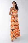Vestido Dwz Longo Estampado com Bojo