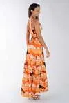 Vestido Dwz Longo Estampado com Bojo