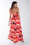 Vestido Dwz Longo Estampado com Bojo