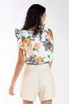 Blusa Dwz Manga Babado com Elastico
