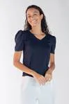 Blusa Dwz Decote v com Manga