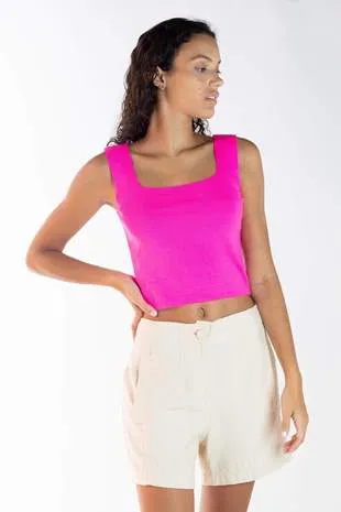 Cropped Dwz Tricot com Alcas