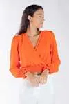 Blusa Dwz Manga Longa Lisa Com Lastex