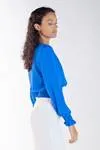 Blusa Dwz Manga Longa Lisa Com Lastex
