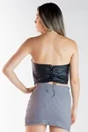 Corselet Dwz Couro Fake