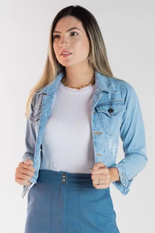 Jaqueta Dwz Jeans Manga Longa