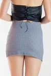 Short Saia Dwz Xadrez Com Cinto