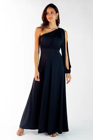 Vestido Dwz Um Ombro Liso